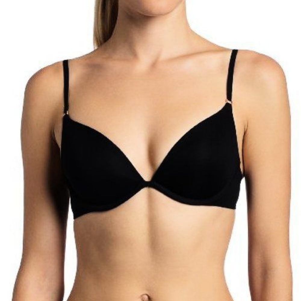 NWT Calvin Klein Envy Natural Lift Plunge Bra Blk